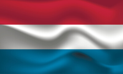 Flag of Luxembourg. Luxembourgish national symbol in official colors. Template icon. Abstract vector background.