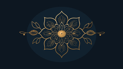 Luxurious Gold Mandala Design with Dark Backdrop © Md Zakir Hossen