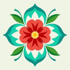 vector illustration of a flower. Floral ornament