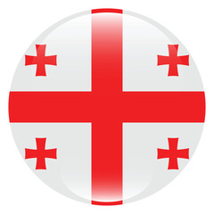 Georgia circle flag logo icon digital vector illustration
