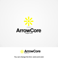 ArrowCore Logo Template Design Vector