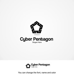 Cyber Pentagon Logo Template Design Vector