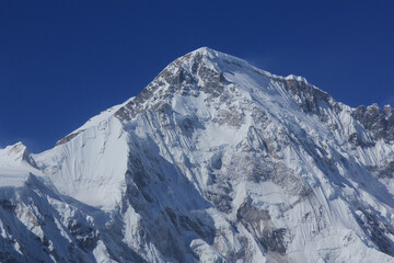 Close up of Cho Oyu, high mountain on the Nepal China Border.