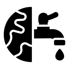 world water day Solid icon