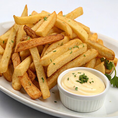 french fries with ketchup