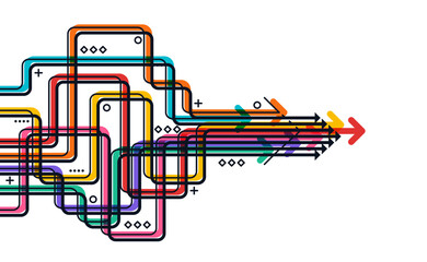 Abstract arrow direction. Business investment to success. financial data graph strategy. Technology background. High speed.