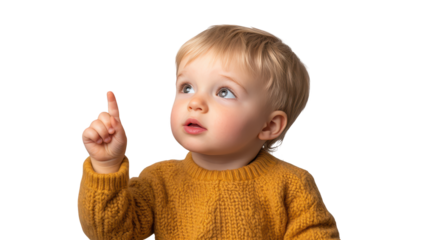 Little boy's pointing finger, a journey of curiosity, discovery and wonder in childhood exploration