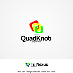 QuadKnot Logo Template Design Vector