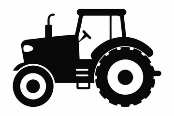 Vintage Tractor Silhouette Art