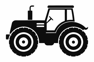 Vintage Tractor Silhouette Art