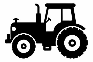Vintage Tractor Silhouette Art