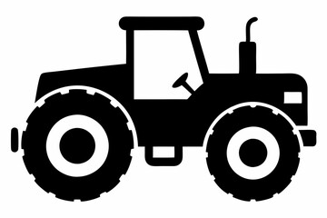 Vintage Tractor Silhouette Art