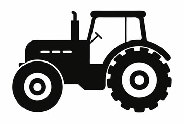 Vintage Tractor Silhouette Art