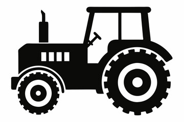 Vintage Tractor Silhouette Art