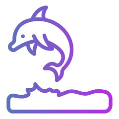 Obraz premium dolphin Gradient icon