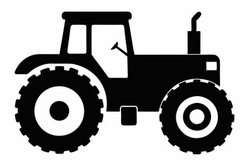 Vintage Tractor Silhouette Art