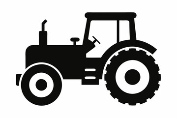 Vintage Tractor Silhouette Art