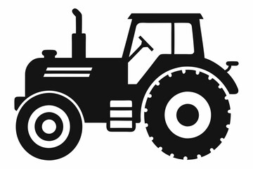 Vintage Tractor Silhouette Art