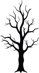 Obraz premium Artificial tree silhouette.Simple black