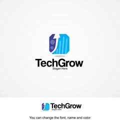 TechGrow Logo Template Design Vector