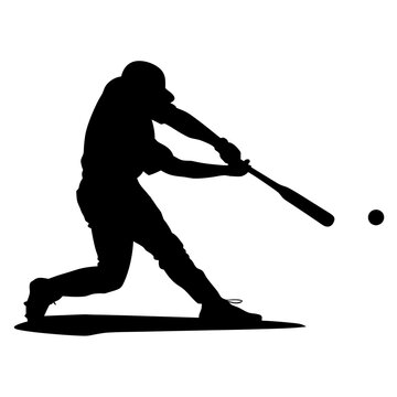 recommend clip art: baseball player hit ball silhouette