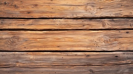 Obraz premium A close-up view of rustic wooden planks with a natural texture and warm tones, showcasing the beauty of aged wood.