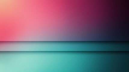 Naklejka premium Vibrant abstract landscape with gradient hues and geometric shapes during a serene evening ambiance