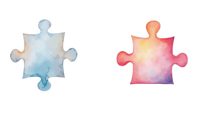 Obraz premium Creative transparent puzzle piece mockup for business ideas background decoration and element design