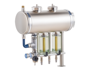 Dual tank stainless steel water treatment system for industrial and commercial purification