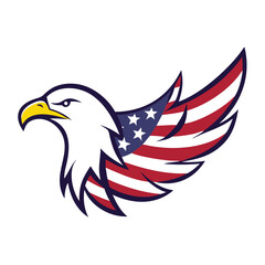 eagle with american flag