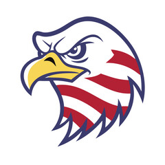 american eagle with american flag