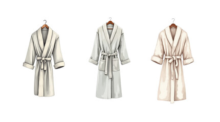 Elegant robe mockup for business ideas transparent background decoration soft textiles lifestyle environment