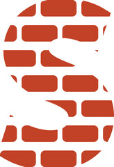 Obraz premium s letter brick wall