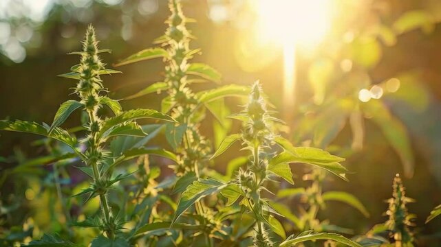 Blooming ragweed serves as an allergen for allergy sufferers during the warm season