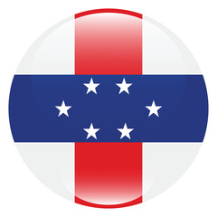 Netherlands Antilles circle flag logo icon digital vector illustration