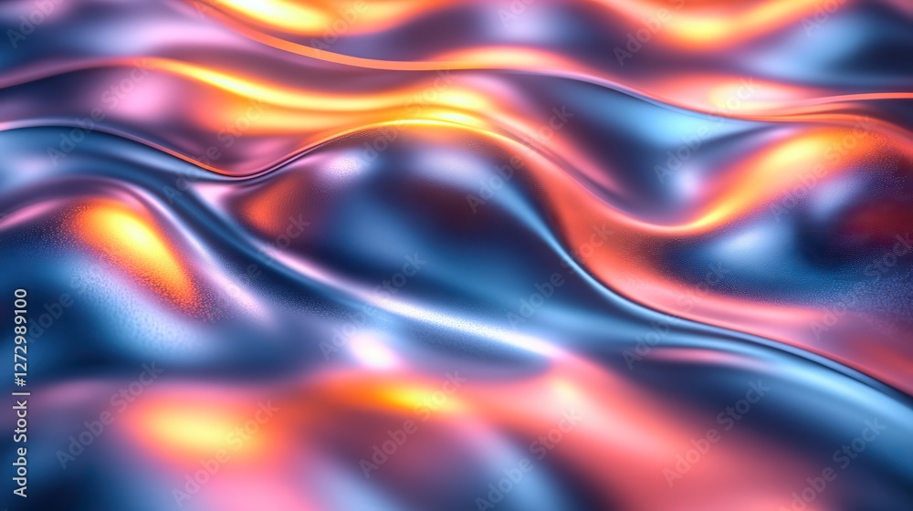 Poster metallic abstract wavy liquid background layout design tech innovation abstract background with wave
