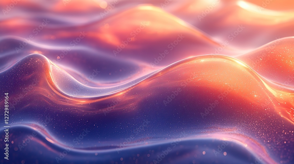 Poster metallic abstract wavy liquid background layout design tech innovation abstract background with wave