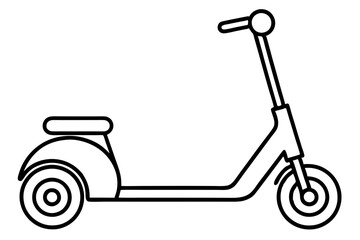 Vintage Scooter Vector Art