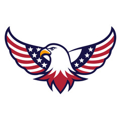 eagle with american flag