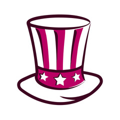 black hat with red ribbon fourth of july hat