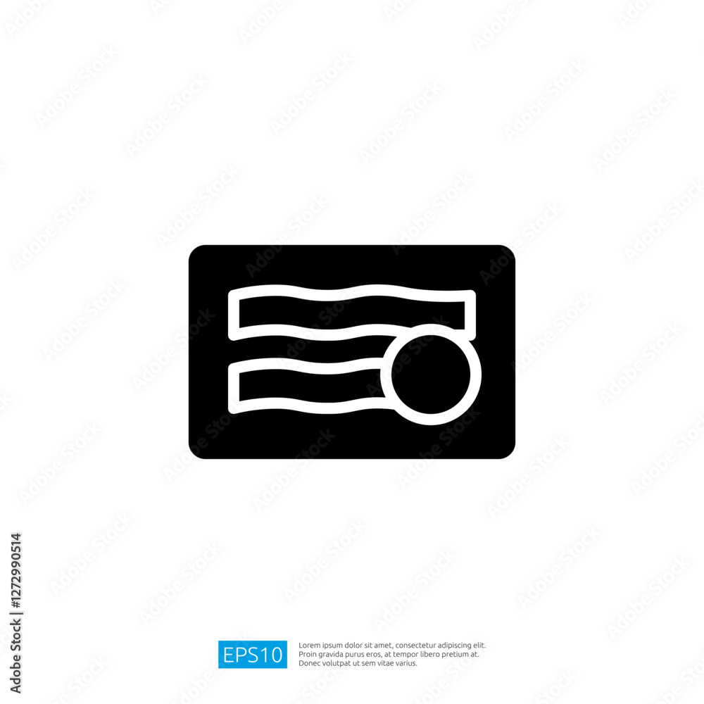 Poster graphic icon illustration featuring abstract lines and circle shape on a simple background for moder
