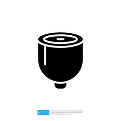 Modern Simplistic Icon of Container in Black and White Color Palette with Clean Lines and Geometric Shape Elements