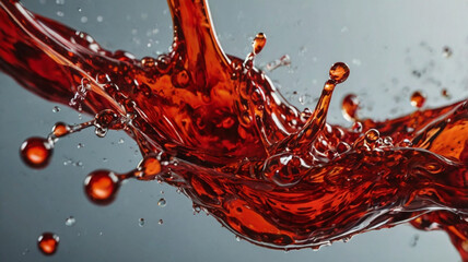 red paint splash, liquid cloud