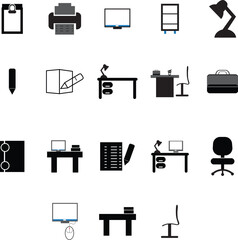 Office Icon Set – Black Version