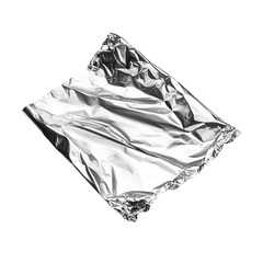 Obraz premium Crumpled Aluminum Foil Sheet on Black Background