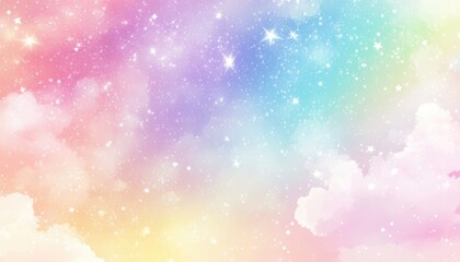 Celestial Pastel Dreamscape: A dreamy and ethereal scene of a celestial sky painted in soft pastel colors, evoking a sense of wonder, fantasy, and tranquility.