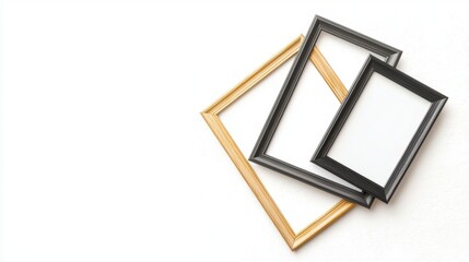 Set of Four Modern Frames in Black and White for Stylish Home Decor