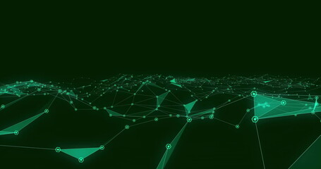 Image of network of connections on black background