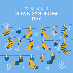 vector world down syndrome day background template © margakarya