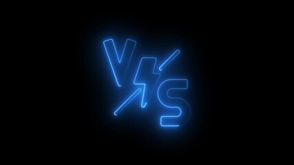 VS versus bars neon animated versus vs bars neon multiplayer co op team with smoky black background